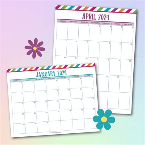 Free Printable 2024 Calendar — Krafty Planner