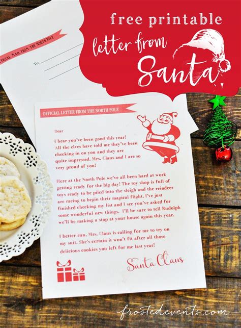 Grab This Free Printable Letter From Santa Santa Letter Template Santa Letter Printable Free