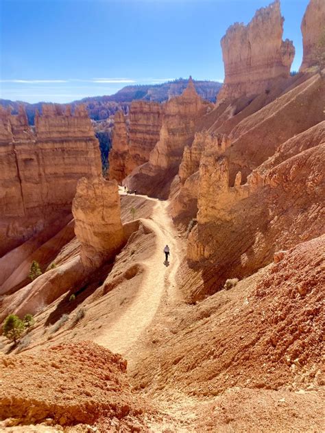 A Person Riding A Bike On A Dirt Trail In The Desert With Large Rock