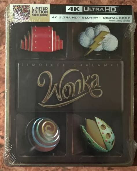 Wonka 4k Ultra Hd Blu Ray Digital Steelbook 2023 Timothee