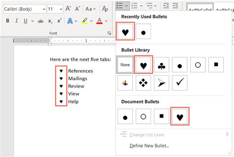 How To Add Bullet Points In Microsoft Word