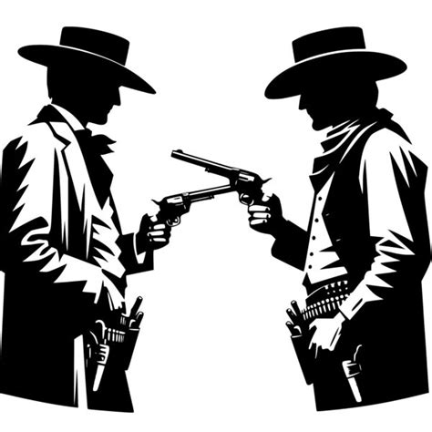 Cowboy Duel SVG Image for Cricut, Silhouette, Laser Machines