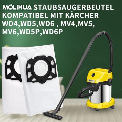 11 21x Staubsaugerbeutel für Kärcher WD4 WD5 WD6 MV4 MV5 MV6 MV WD 4 WD