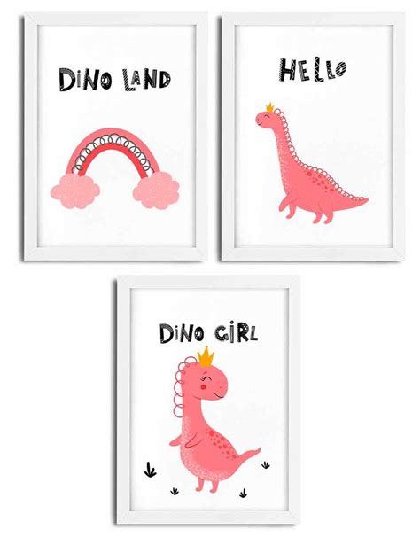 Kit Quadros Decorativos Dinossauros K X Elo