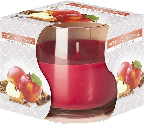 Bispol Scented Candle Bougie Parfum E En Verre Cannelle Et Pomme