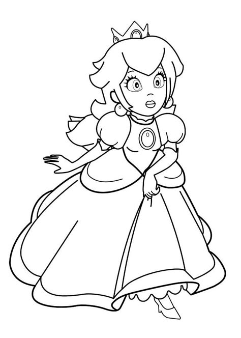 Desenhos De Princesa Peach De Mario Bros Para Colorir E Imprimir