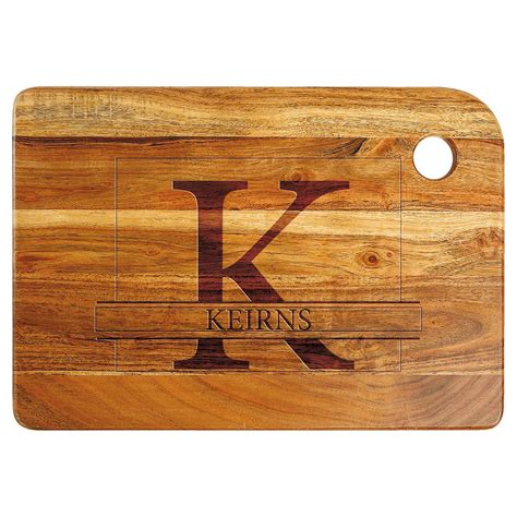 Initial Name Engraved Wood Cutting Board | Current Catalog