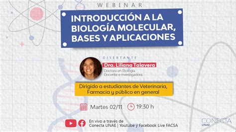 Webinar Introducci N A La Biolog A Molecular Bases Y Aplicaciones