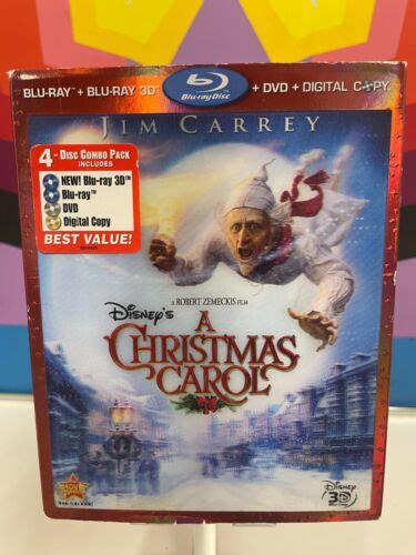 Disney S A Christmas Carol Blu Ray Dvd Disc Set D W Lenticular