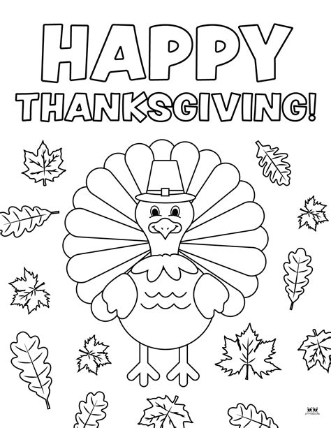 Happy Thanksgiving Coloring Pages Free Printables Printabulls