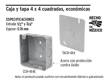 Caja Cuadrada 4x4 Galvanizada en Mercado Libre México