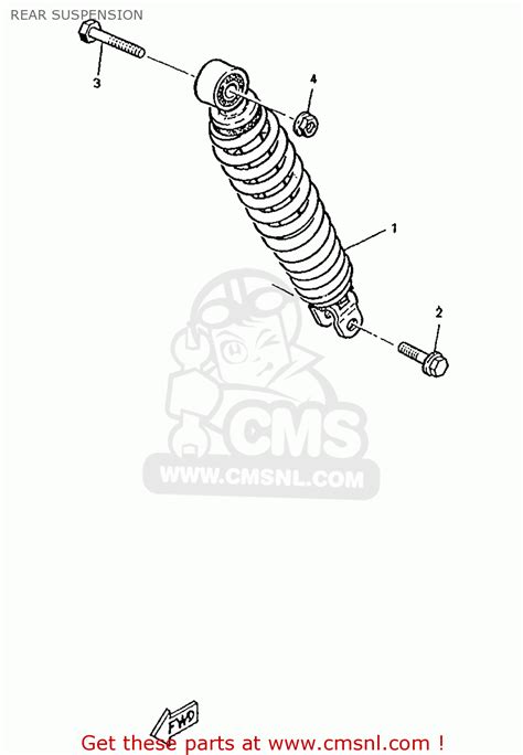 SHOCK ABSORBER ASSY REAR For CW50RS 1996 4VB1 ALL COUNTRIES 264VB