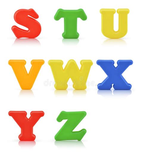 English Multi Colour Alphabet With Clipping Path Stock Photo Image Of