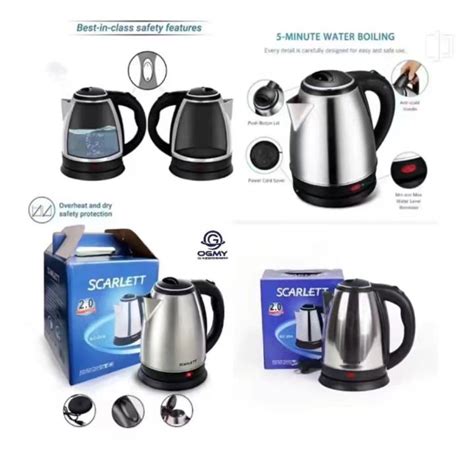 Scarlett Stainless Steel Electric Heat Kettle Liters Lazada Ph