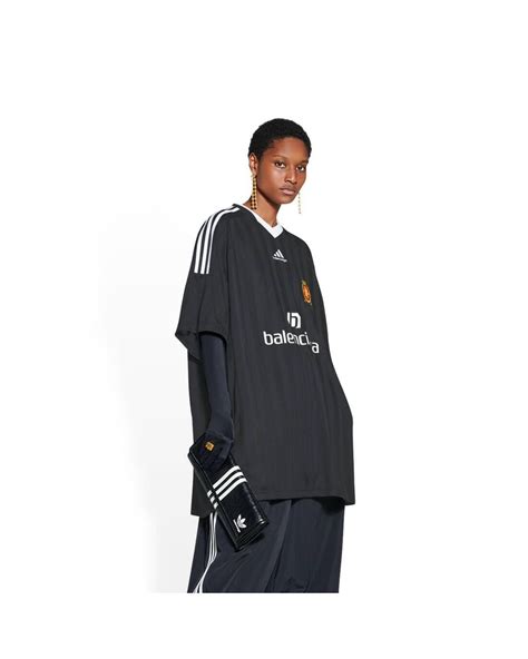 Balenciaga Adidas Soccer T Shirt Oversized Black Lyst