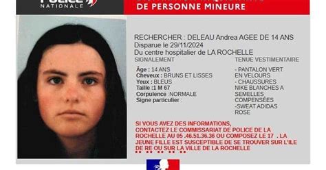 La Rochelle Disparition Dune Adolescente De 14 Ans Des Recherches