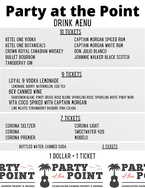 Menu — Party at the Point