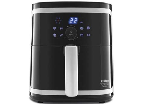 Fritadeira Elétrica Sem óleo Air Fryer Philco Gourmet Black Plus PFR16P