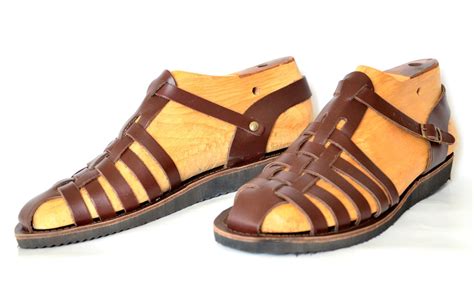 Greek Handmade Roman Leather Sandals For Men Wtracking Sole New Style