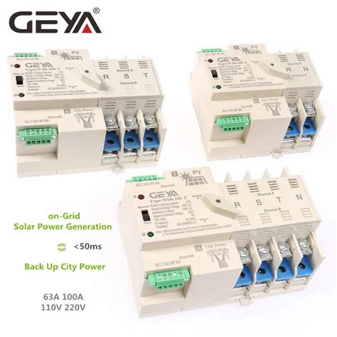 GEYA Interruptor De Transfer Ncia Autom Tica De Energia Solar Na Grade