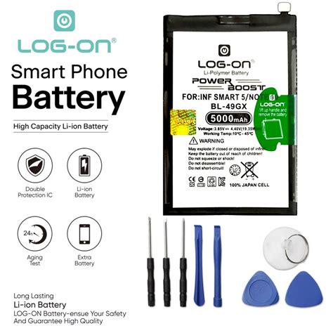 Jual Baterai Log On BL 49GX Untuk Infinix Smart 5 Hot 7 Lite Hot 11s Hot 11s Nfc Hot 12