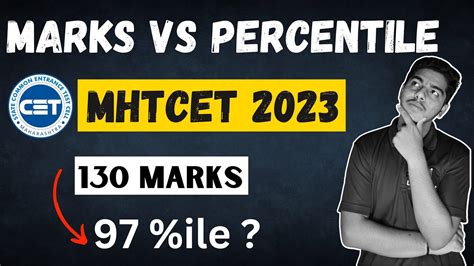 Mht Cet Marks Vs Percentile Mht Cet Expected Percentile