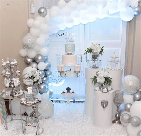 Baby Blue And Silver Baptism Pastel Blue Baptism Silver Themed