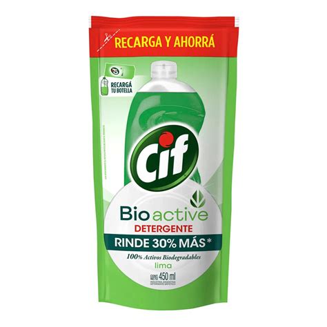 Cif Bioactive detergente 300ml Lima Recarga - Almacén Distribuidora Legado