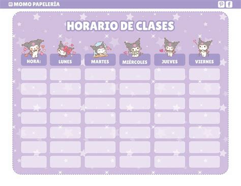 Kuromi Horario De Clases Pdf In 2024