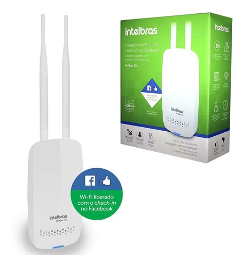 ROTEADOR INTELBRAS 300MBPS DUAS ANTENAS HOTSPOT 300 Haqua