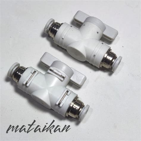 Jual Stop Kran Push In Katup Selang Pneumatic Keran Plug In Fitting Buc