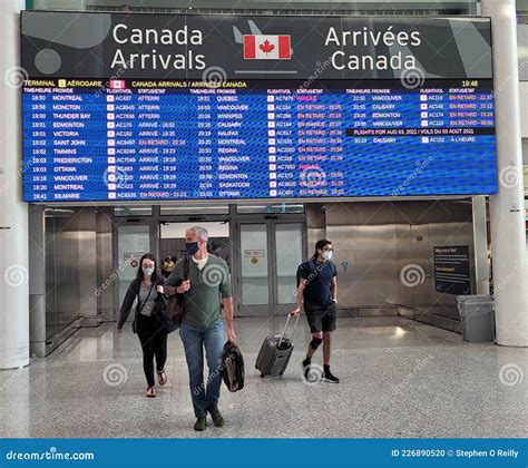 Arrivals Board Pearson Airport Toronto Editorial Image - Image of pearson, banner: 226890520