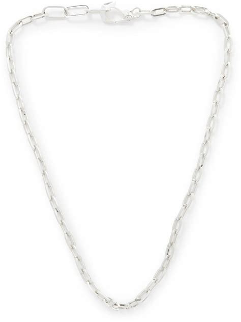 Bottega Veneta Sterling Silver Chain Necklace Bottega Veneta