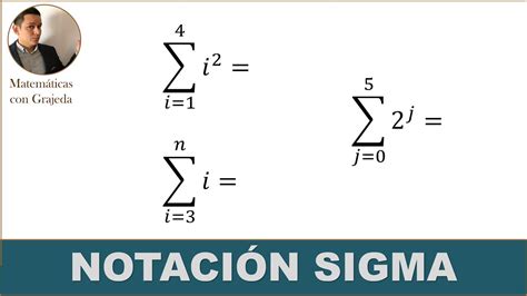 Notaci N Sigma Explicaci N Y Ejemplos Sumatoria Youtube