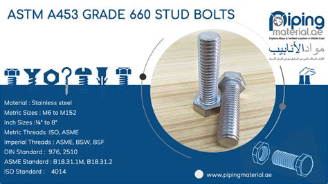 Astm A Grade Stud Bolts Sa Gr Threaded Rod Studs