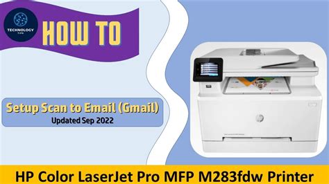 Hp Color Laserjet Pro Mfp M Fdw Printer Set Up Scan To Email With