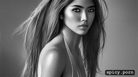 Image Of Detailed Face Intricate Long Hair Topless And White Bikini Spicy Porn