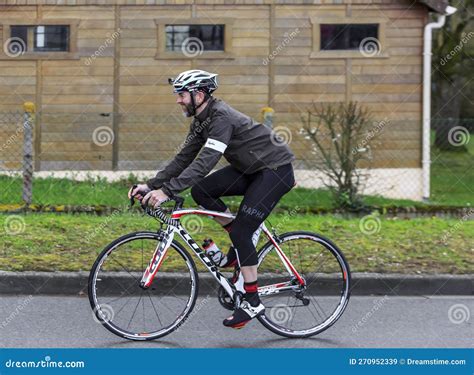 Amateur Cyclist Paris Nice 2019 Editorial Stock Image Image Of