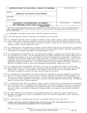 Fillable Online Vehicle Code Vc Reckless Driving In California