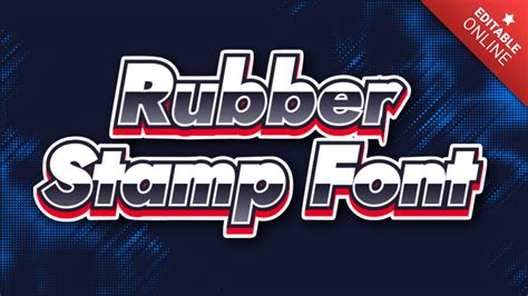 rubber stamp font text effect generator