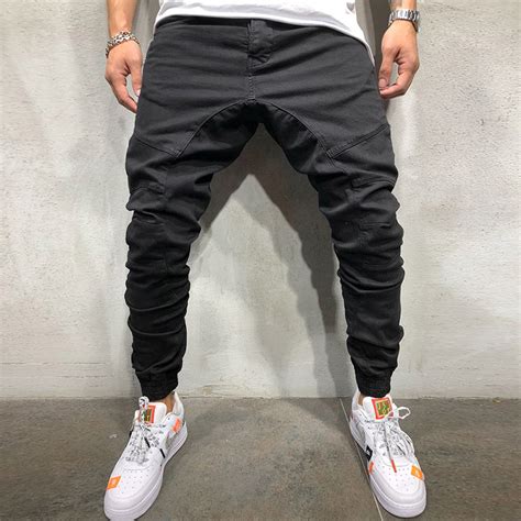 New Mens Casual Drawstring Elastic Waist Cargo Pants Chile Shop