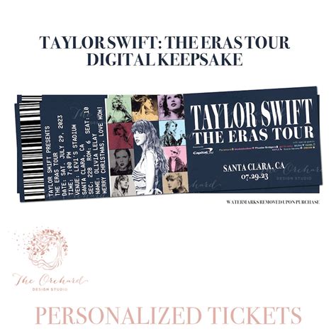 Taylor Swift Eras Tour Tickets Customizable YOU PRINT - Etsy