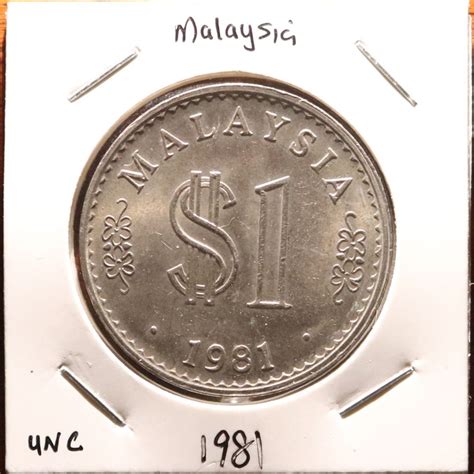 Malaysian UNC RM1 S1 Year 1981 Parliament 1st Series Circulation Coin