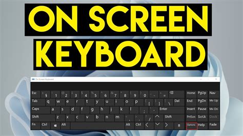 How To Open On Screen Keyboard Windows 11 Youtube