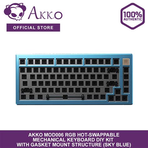 AKKO MOD006 RGB Hot Swappable Mechanical Keyboard DIY Kit With Gasket Mount Structure Sky Blue