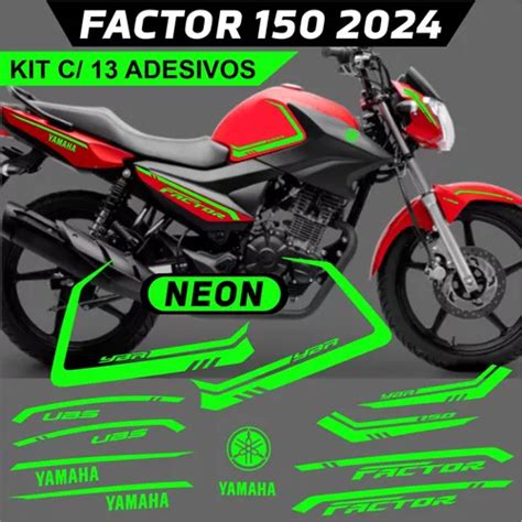 Adesivo Yamaha Factor Verde Neon Fa B Parcelamento Sem Juros