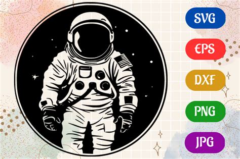 Astronaut Silhouette Svg Eps Dxf Graphic By Creative Oasis · Creative