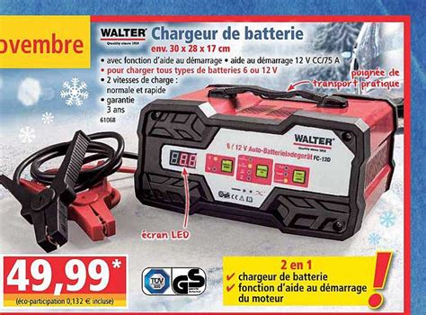 Promo Chargeur De Batterie Walter Chez Norma ICatalogue Fr