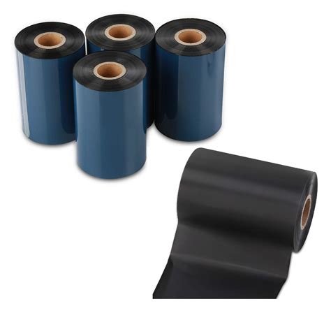 Prinko 1 Roll Thermal Transfer Ribbon Resin Enhanced Wax Printer Ribbon 1 Core 4