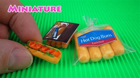 Diy Miniature Hot Dogs Dollhouse No Polymer Clay Comida En